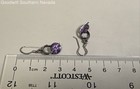Sterling Silver Chain Solitaire Pendant Necklace & Earrings with Purple Stone — photo 7