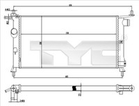 MotorküHler WasserküHler TYC 725-0020 FüR Corsa Tigra Combo Opel S93 F08 F68 M68