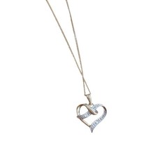 9ct  375 Gold Heart Necklace  - READ DESCRIPTION (10)