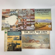 Vintage Walter T Foster Art Painting Instruction Book Lot Landscapes Seascapes
