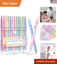 Quick Dry 0.5mm Fine Point Gel Pens - 12 Pcs Stylish Writing Accessories