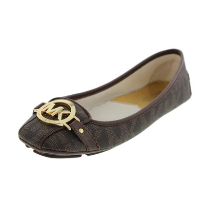 MICHAEL Michael Kors Womens Fulton Brown Ballet Flats 10 Medium (B,M) BHFO 3077