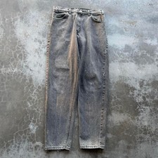 Vintage 90's made in USA faded black Levi's 550 oranges tab denim jeans 32x31
