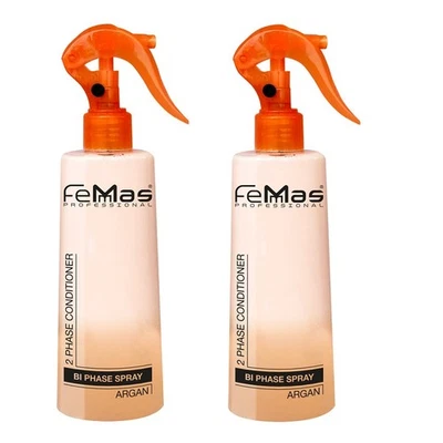 FEMMAS PREMIUM FemMas Bi-Phase Spray Conditioner Spray Arganöl 2 x 320 ml (38,17 EUR/l)