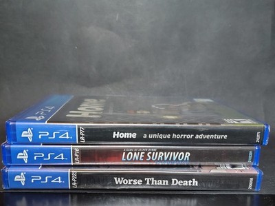 Home, Lone Survivor & Worse Than Death Limited Run PlayStation PS4 Game Lot