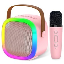 OUTUVAS Karaoke Microphone Machine for Kids Ages 4-12 Pink