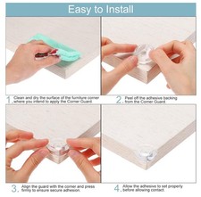 4pcs Corner Guard Protectors 35x20mm Clear Furniture Edge Safety Bumpers