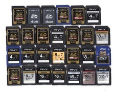 Lot Of 27x PNY 4GB / 8GB / 16GB / 32GB SDHC Camera Memory Cards