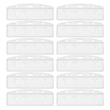 25 PCS Transparent ID Card Holder Badge Holders with Grippers Frosted