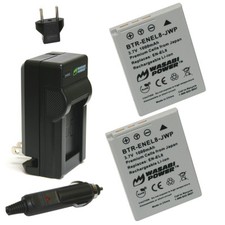 Wasabi Power Battery 2-Pack and Charger for Nikon EN-EL8