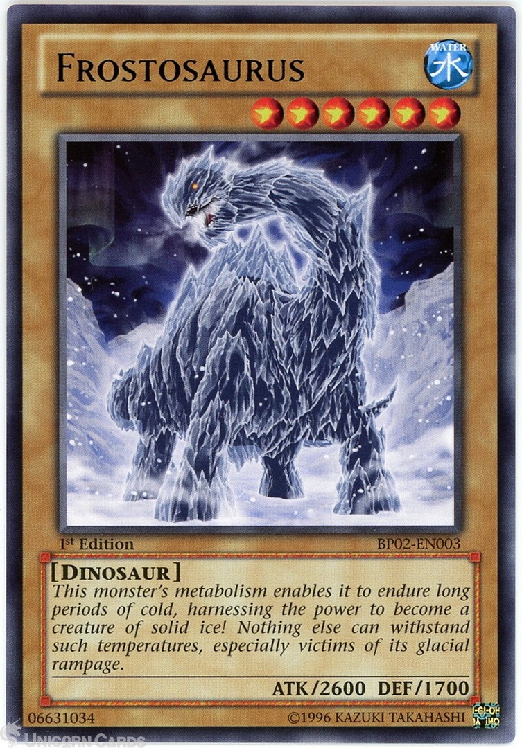 BP02-EN003 Frostosaurus : Rare 1st Edition Mint YuGiOh Card