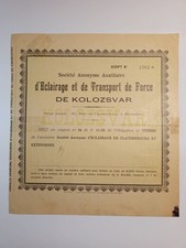 Hungary / Romania Eclairage et de Transport de Force Kolozsvar Cluj  Tramways