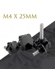 NACX M4 x 25mm Thread Clamping Knob, Thumb Screw, Star Hand Knob Tightening S...