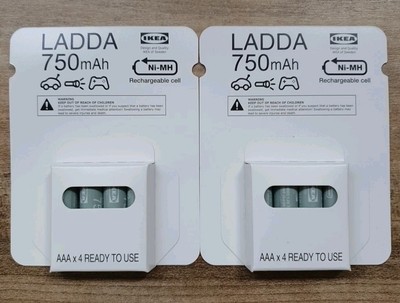 Akku 750 mAh 1.2V NiMH Wiederaufladbar 2x 4er Packung 8 Stück Recharge Batterie