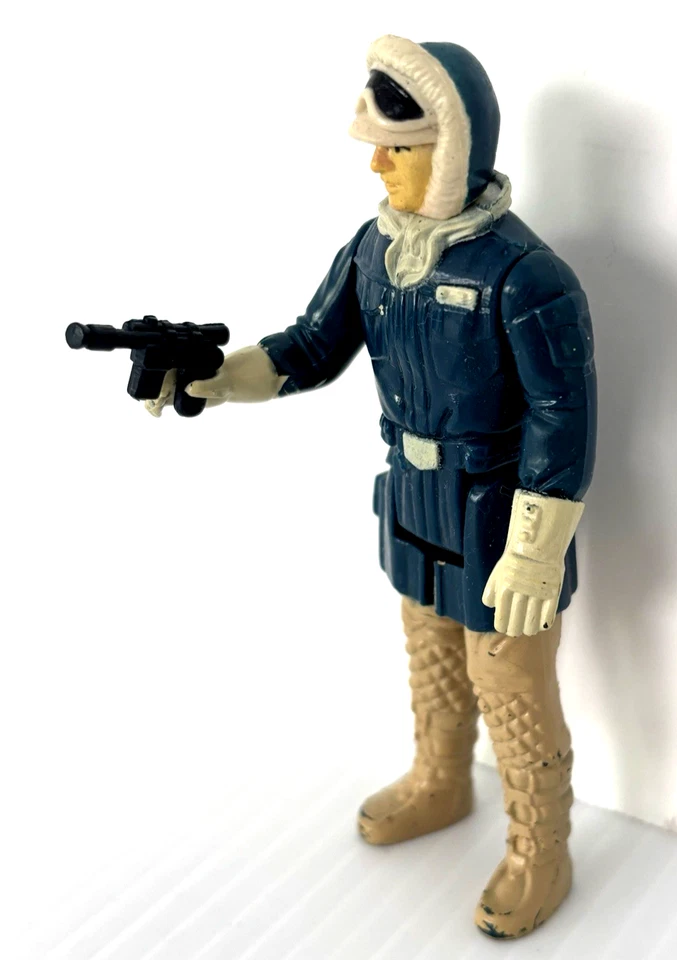 De colección '80 Star Wars Hoth Han Solo 100% Completo con Pistola Bláster Kenner HK SIN REPROs Foto 2 de 4