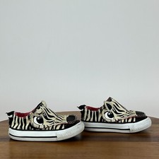 Little Kids Childrens Converse Zebra Tongue Animal Shoes Sneakers Size 4 C GUC