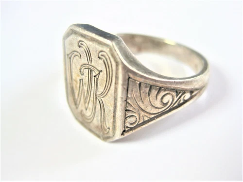 Antique Signet Ring Silver 835, 9.8 g