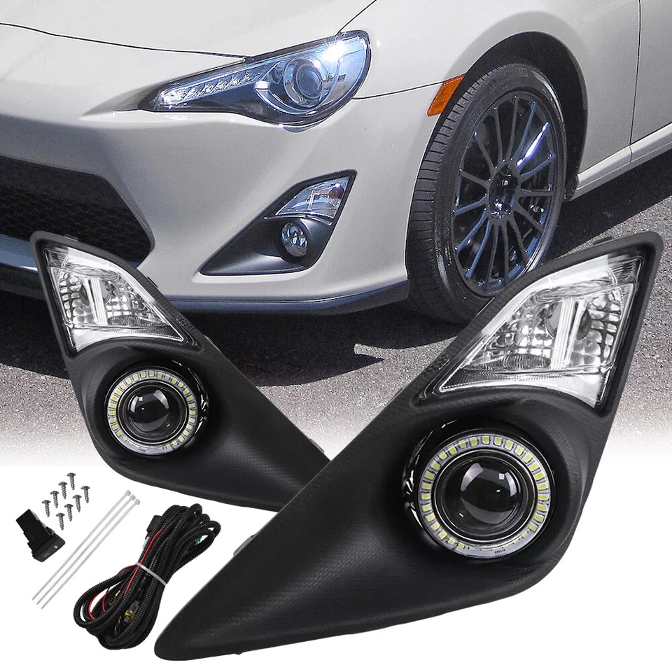 2PCS Fit 2012-2016 Toyota GT86 Scion FR-S LED Fog Lights Lamps w/Wiring Set - Image 2 of 4