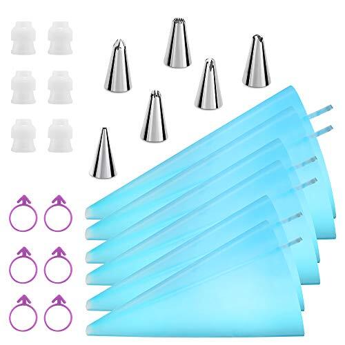 Piping Bags and Tips Set,24pcs Cake Decorating Tools with 6pcs 3 Sizes - Picture 2 of 7