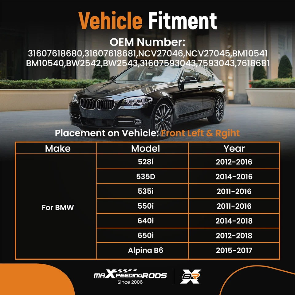 Conjunto de eje de junta de eje CV par delantero para BMW 528i 535i 535d 640i xDrive AWD Foto 4 de 4