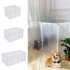 8-18 Panels Pet Playpen Fence DIY Puppy Rabbit Enclosure Exercise Plastic Cage
