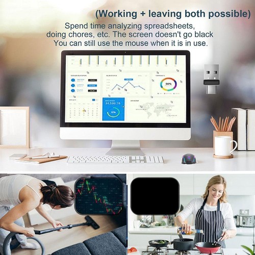 2in1 USB A and USB C Undetectable Mouse Mover,Automatic Mouse Q0Z0 C3U3 F3R1 - Bild 8 von 11