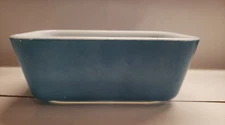 PYREX Refrigerator Dish OVENWARE Loaf Pan Vintage 502 Blue NO Lid