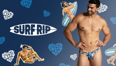 Aussiebum SurfRip Badehose Badende Navy Größe Medium (M) Gym Herren