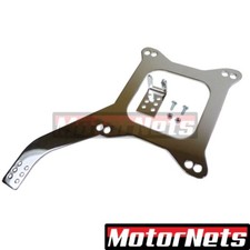 Carburetor Linkage Plate Chrome Steel Carb Bracket Throttle Return Holley Afb