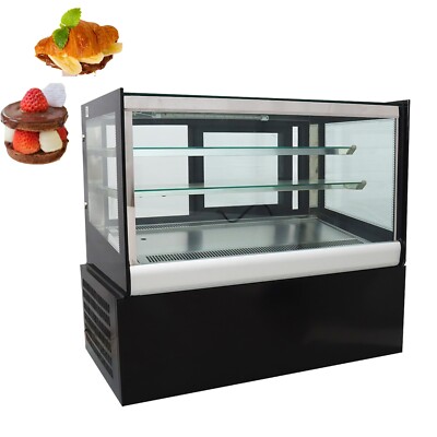 220V Refrigerated Cake Pie Showcase Desktop Display Cabinet Rear Door 35''Length