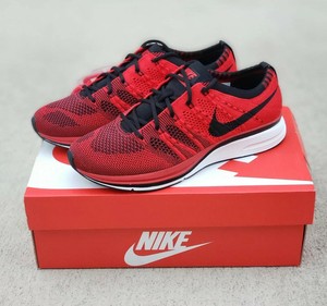 nike flyknit trainer red black