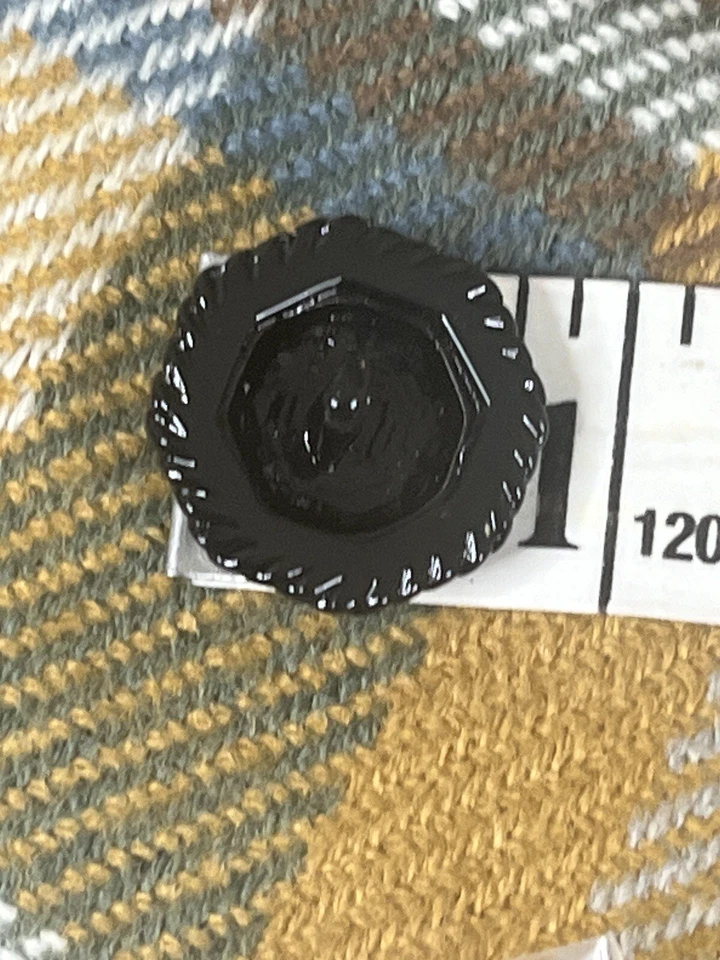 St. John Hexagon Black Chunky Replacement Button & Regular Botton - Image 4 of 4