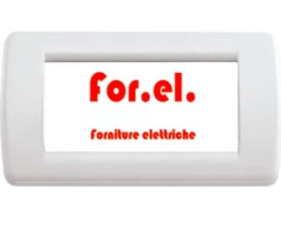 Vimar 16754.04 - Plakette 4 Module Weiß