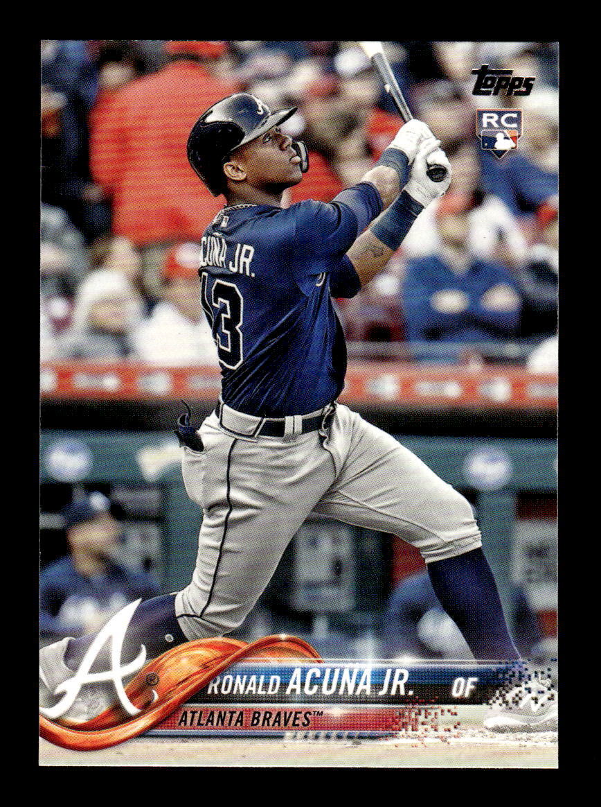 2018 Topps #698c Ronald Acuna Jr. Factory Set Variation
