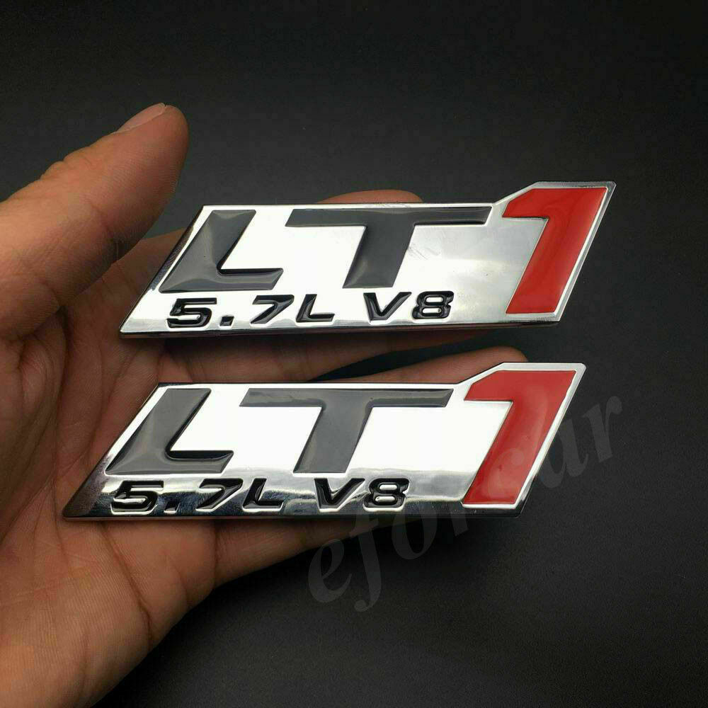 BRAND NEW 2X LT1 LT9 LS3 5.7L 6.8L V8 ENGINE Metal Badge for CHEVY | eBay