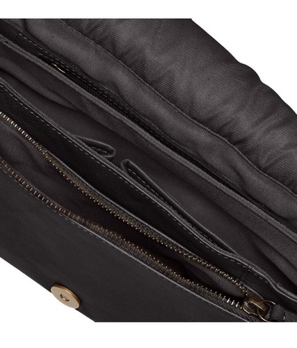 Lucky Brand Crossbody Handbag Clutch Black Leather & Suede Patchwork Axil? - Picture 14 of 16