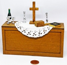 Tumdee Puppenhaus Mini Holz Kirche Altar Komplett Zubeh&ouml;r 1:12