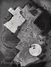 1955 Vintage Heinz Hajek-Halke Surreal Abstract Graphic Design Photogram Art