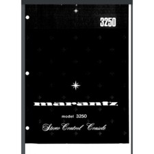 Marantz 3250 Service Stereo Control Console Manual 21 pages comb bound