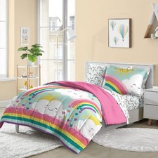 dream FACTORY Kids 7-Piece Complete Bed Set Easy-Wash Super Soft Microfiber C...