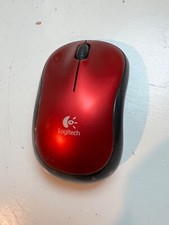 Logitech M185 Wireless Mouse, 2.4GHz w/ USB Mini Receiver, PC, Mac, Laptop - Red