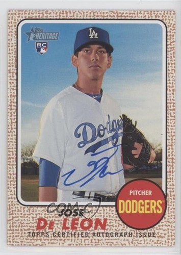 Jose DE Leon #JDE 2017 Topps Heritage Real One Autographs card