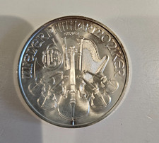 2022 AUSTRIAN PHILHARMONIC  1 OZ. SILVER  .999 BU 1.50 EURO COIN SOME TONING