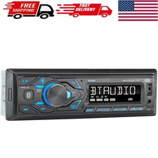 Single DIN Car Stereo with 7 Character LCD  Bluetooth - Hands-Free Calling