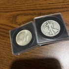 1927- 1964 kennedy walking liberty half dollar coin silver / with cases