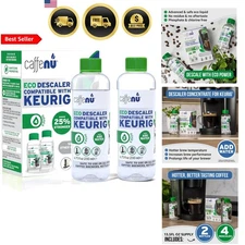 Keurig Coffee Descaler Solution Liquid 2 Bottles Remove Limescale Filter