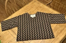 ace&jig Ace & Jig top Cotton Blouse boxy black brown XL Extra Large A2448