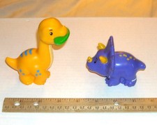 Fisher Price Little People 2024 Dinosaur Lot TRICERATOPS  BRONTOSAURUS Mattel