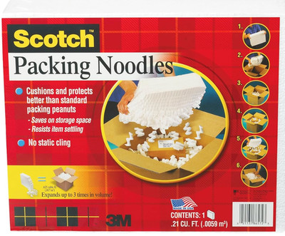 Lot of 4 Scotch Packing Noodles .21 cubic No Static Packing Peanuts