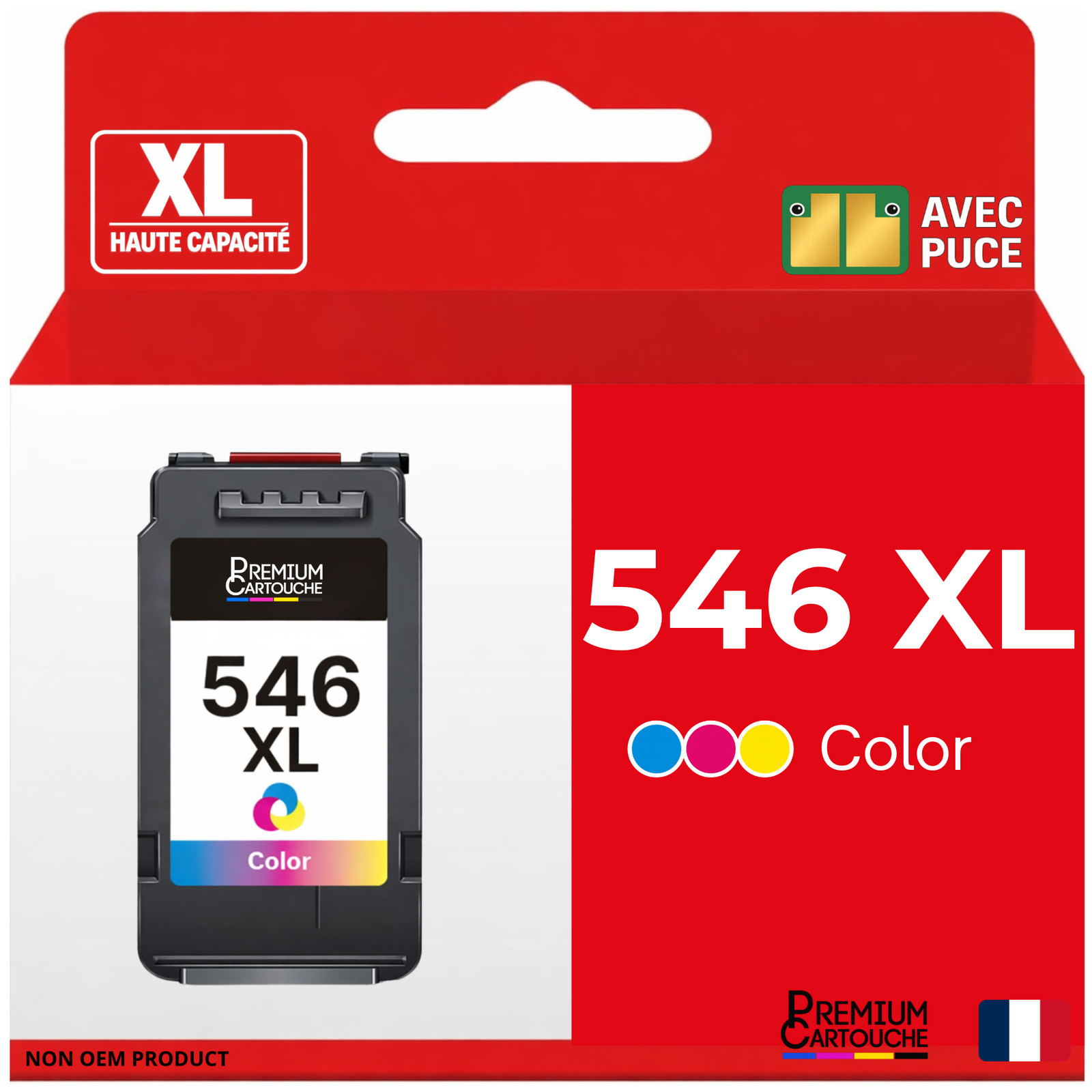 Cartouche CL546 Couleur compatible pour remplacer votre encre Canon épuisée sans bloquer vos tirages